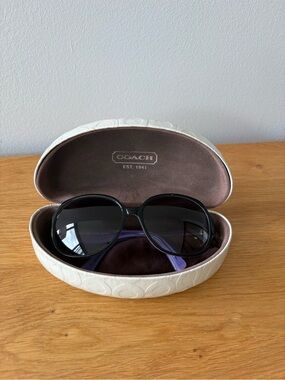 Coach Black Sunglasses with Subtle Purple